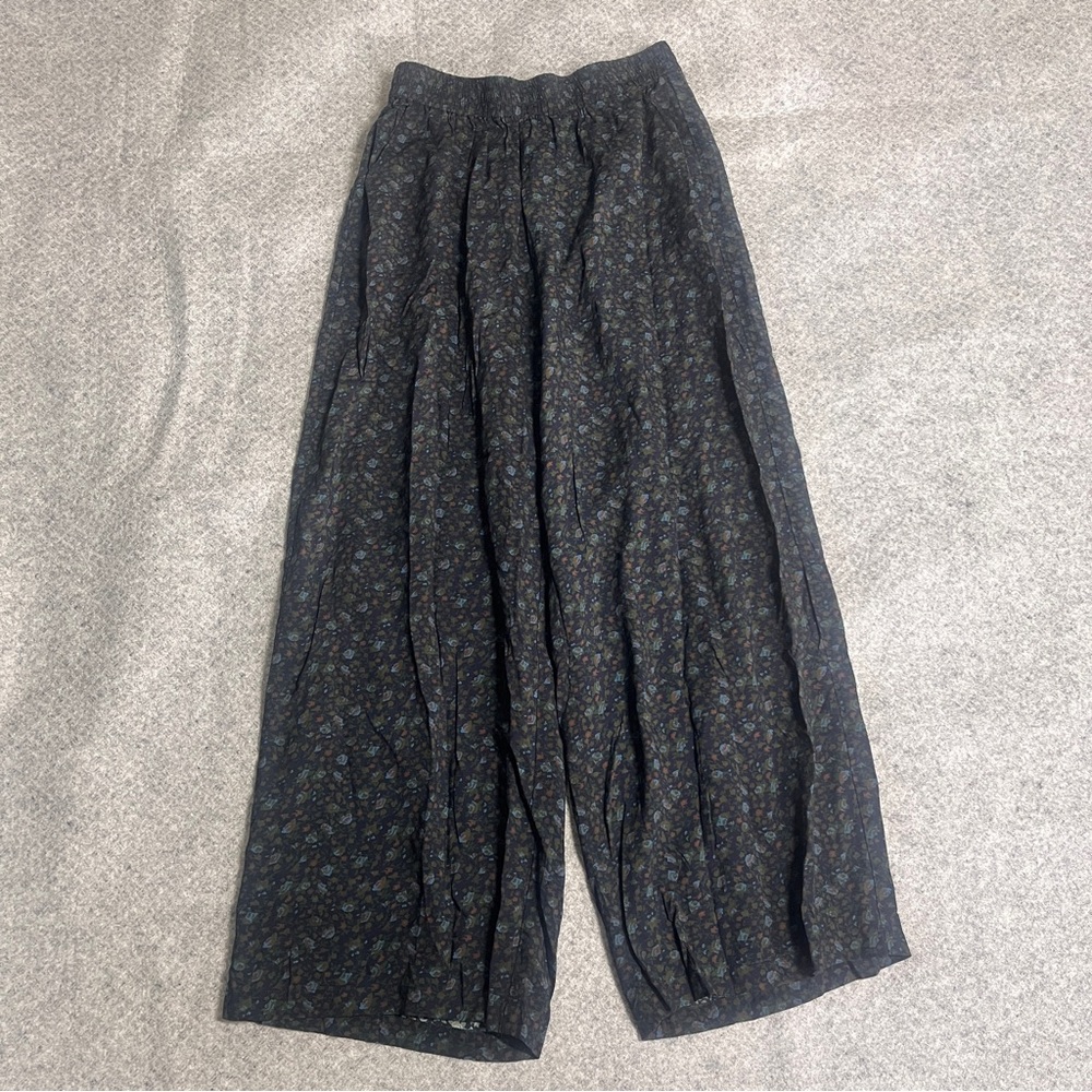 NWT Dreamers and Drifters Floral Wide Leg Cropped Pant Sz S Byron Bay Boho Beach